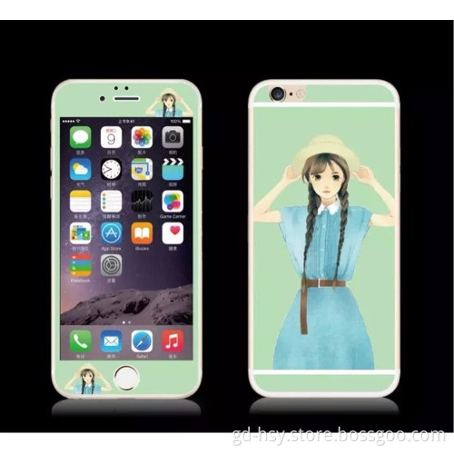 HUYSHE new fashion cartoon screen guard for iphone 6 screen protector 9h tempered glass